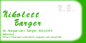 nikolett barger business card